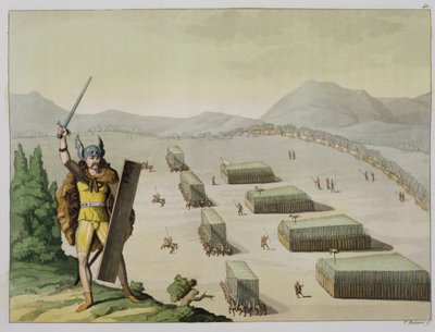 Celtas o galos antiguos en batalla, c.1800-18 de Vittorio Raineri